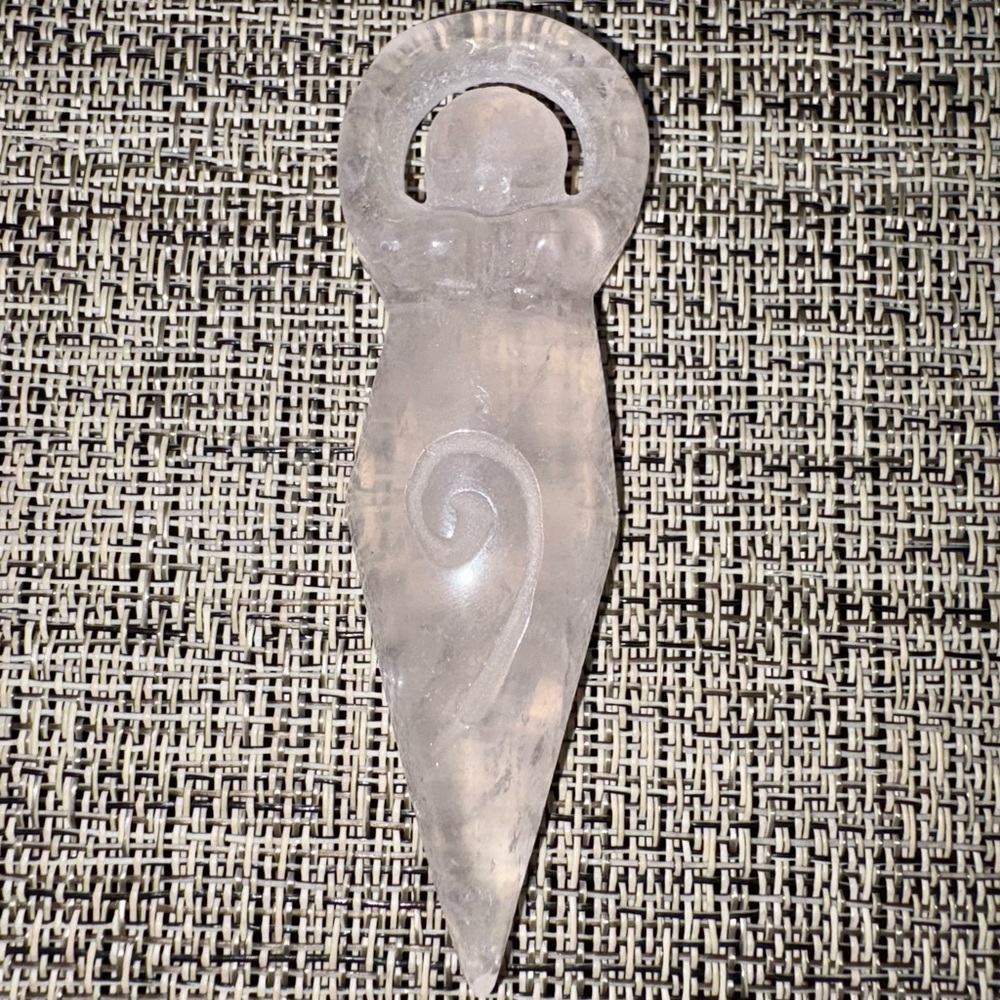 Rose Quartz Goddess Carving